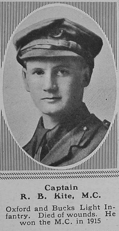 Kite R B Captain MC 2nd Oxford & Bucks LI The Sphere 20th July 1918