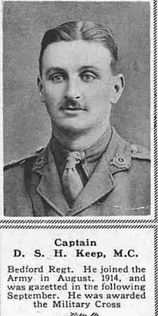 Keep D S H Captain MC Bedford Regiment The Sphere 15th Sep 1917