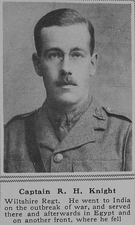 Knight R H Captain 4th Wilts Regt The Sphere 26th Oct 1918