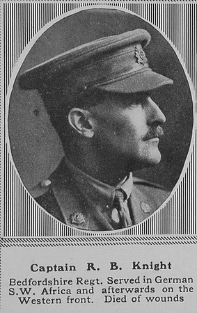 Knight R B Captain 4th Bedfordshire Regiment The Sphere 12th Oct 1918