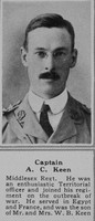 Keen A C Captain 7th Middx Regt The Sphere 12th Oct 1918