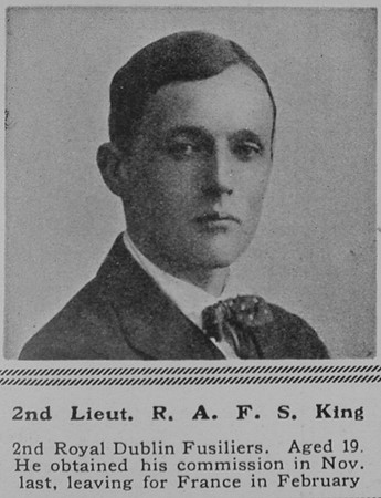 King R A F S 2nd Lt 2nd Royal Dublin Fusiliers The Sphere 3rd Jul 1915