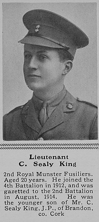 King C S Lt 2nd Royal Munster Fusiliers The Sphere 10th Jul 1915