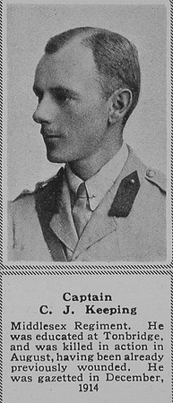 Keeping C J Captain 8th Middx Regt The Sphere 12th Oct 1918