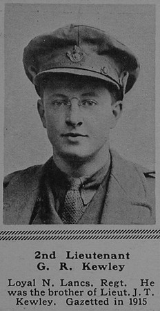 Kewley G R 2nd Lt 8th The Loyal North Lancashire Regiment The Sphere 3rd Mar 1917