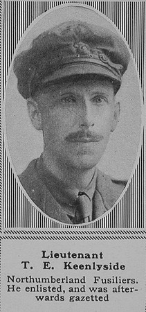 Keenlyside T E Lt 18th Northumberland Fusiliers The Sphere 21st Sep 1918