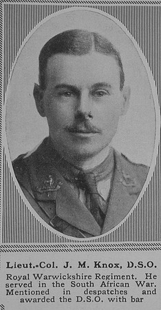 Knox J M Lt Col DSO 7th R Warwicks Regt The Sphere 2nd Nov 1918