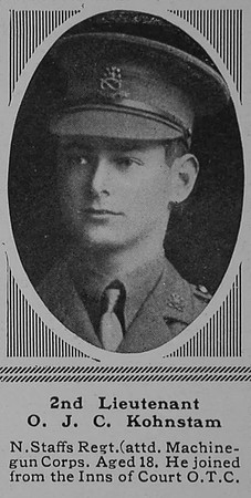 Kohnstam O J C 2nd Lt Machine Gun Corps