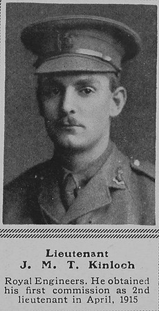 Kinloch J M T Lt RE The Sphere 16th Oct 1915