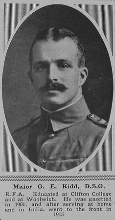 Kidd G E Major DSO Royal Field Artillery The Sphere 30th Dec 1916