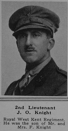 Knight J O 2nd Lt 3rd Attd 11th Queen's Own (Royal West Kent Regiment) The Sphere 10th Feb 1917