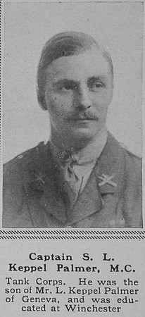 Keppel-Palmer S L Captain MC Tank Corps The Sphere 14th Dec 1918