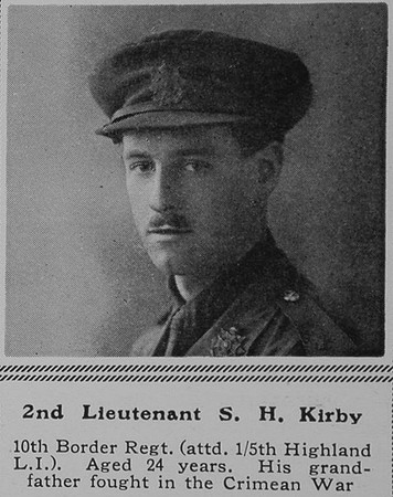 Kirby S H 2nd Lt 10th Border Regt The Sphere 22nd Jan 1916