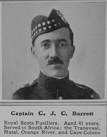 Barrett C J C Captain Royal Scots Fusiliers The Sphere 26th Dec 1915
