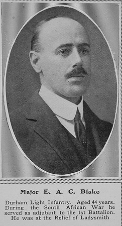 Blake E A C Major Durham Light Infantry The Sphere 14th Nov 1914