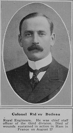 Boileau F R F Col Royal Engineers The Sphere 1st Oct 1914