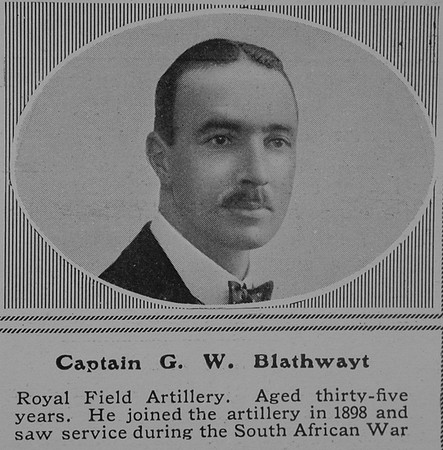 Blathwayt G W Captain Royal Field Artillery The Sphere 3rd Oct  1914