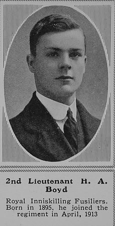 Boyd H A 2nd Lt Royal Inniskilling Fusiliers The Sphere 26th Dec 1914