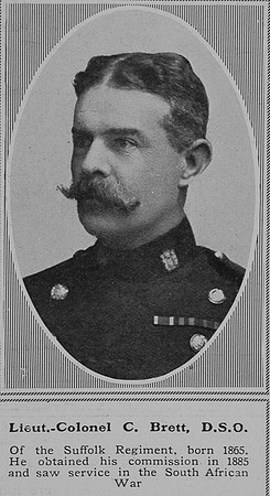 Brett C Lt Col DSO Suffolk Regiment The Sphere 19th Sep 1914