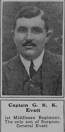 Evatt G R K Captain 1st Middlesex Regiment The Sphere 12th Dec 1914