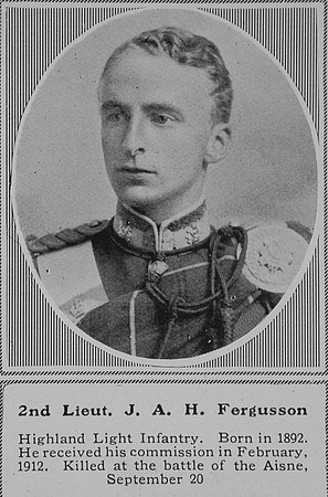 Fergusson J A H 2nd Lt Highland Light Infantry The Sphere 17th Oct 1914