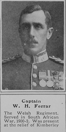 Ferrar W H Captain Welsh Regiment The Sphere 19th Dec 1914