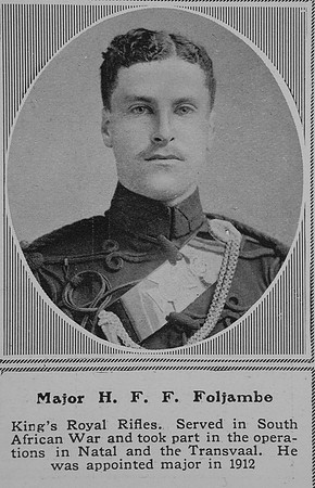 Foljambe H F F Major King's Royal Rifle Corps The Sphere 1st Oct 1914