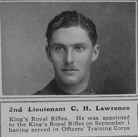 Lawrence C H 2nd Lt Kings Royal Rifle Corps