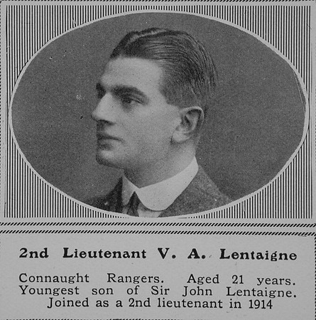 Lentaigne V A 2nd Lt Connaught Rangers The Sphere 24th Oct 1914
