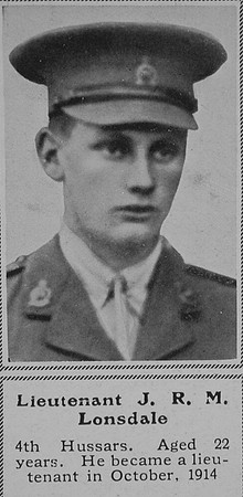 Lonsdale J R M Lt 4th Hussars The Sphere 21st Nov 1914