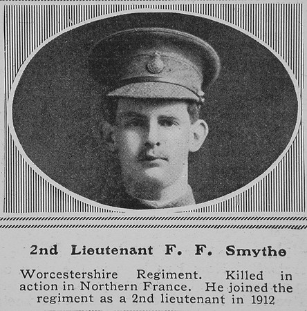 Smythe F F 2nd Lt Worcestershire Regiment The Sphere 10th Oct 1914