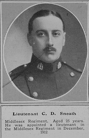 Sneath C D Lt Middlesex Regiment The Sphere 31st Oct 1914