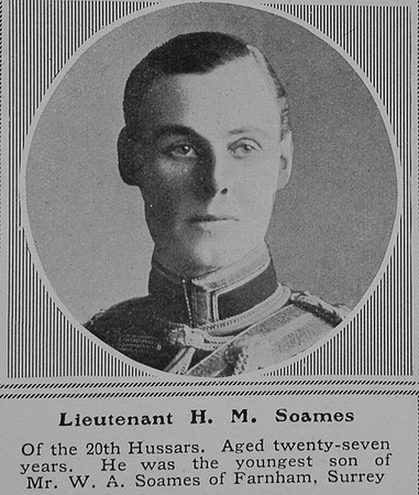 Soames H M Lt 20th Hussars The Sphere 19th Sep 1914