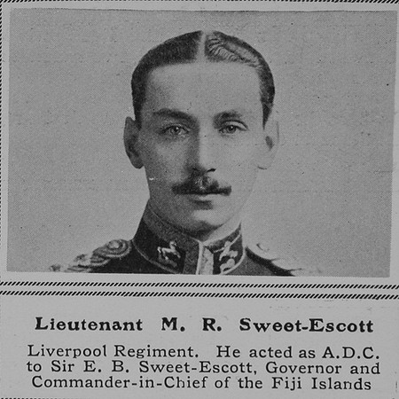 Sweet-Escott M R Lt King's Liverpool Regiment The Sphere 10th Oct 1914