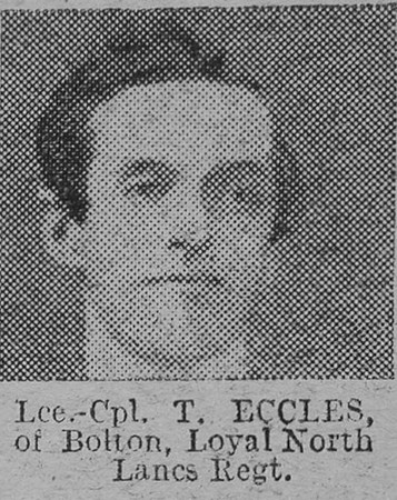 Eccles T L/Cpl Loyal North Lancs Regiment The Vivid 6th Feb 1915