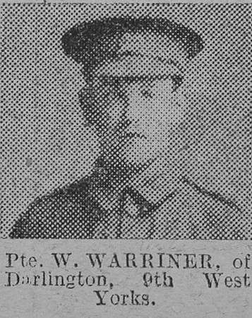 Warriner E Pte 10372 9th West Yorkshire Regiment The Vivid 6th Feb 1915