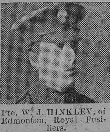 Hinkley W J Pte L/11127 1st Royal Fusiliers The Vivid 6th Feb 1915