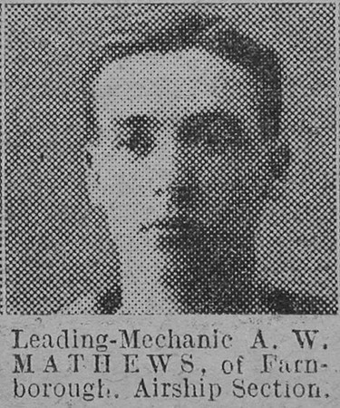 Mathews A W Leading Mech Airship Section Royal Naval Air Service The Vivid 6th Feb 1915