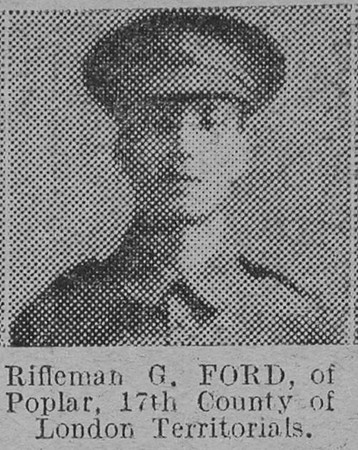 Ford G Rfn 17th London Regiment The Vivid 6th Feb 1915