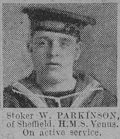 Parkinson W Stoker HMS Venus Royal Navy The Vivid 6th Feb 1915
