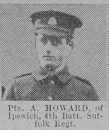 Howard A Pte 4th Suffolk Regiment The Vivid 6th Feb 1915