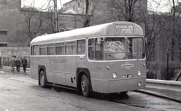 London Transport MXX 287 213 To Belmont 1950s