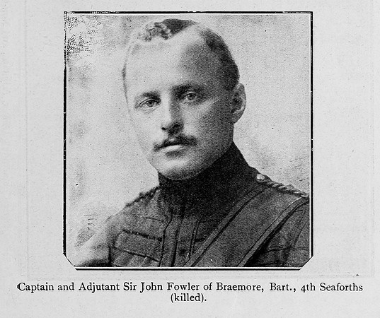 Fowler J Captain 4th Seaforth Highlanders Ross-Shire Roll Of Honour