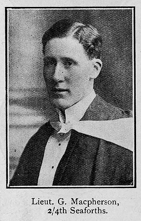 Macpherson G Lt 4th Seaforth Highlanders Ross-Shire Roll Of Honour