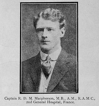 Macpherson R D M Captain Royal Army Medical Corps Ross-Shire Roll Of Honour