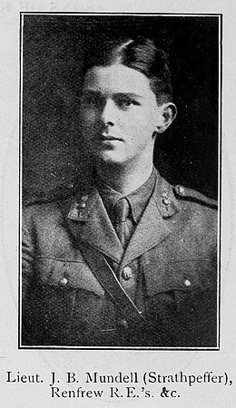 Mundell J B Lt Royal Engineers Ross-Shire Roll Of Honour