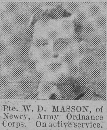 Masson W D Pte Army Ordnance Corps The Vivid 6th Feb 1915