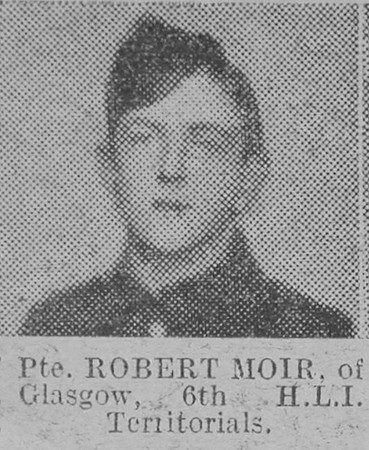 Moir R Pte 6th Highland Light Infantry The Vivid 6th Feb 1915
