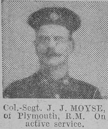 Moyse J J Col Sergt Royal Marine Light Infantry The Vivid 6th Feb 1915