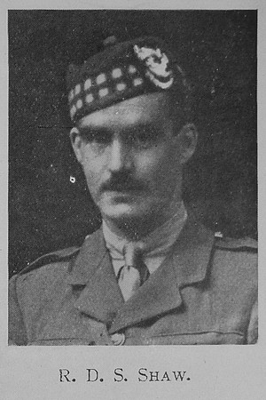 Shaw R D S Captain 7th Seaforth Highlanders